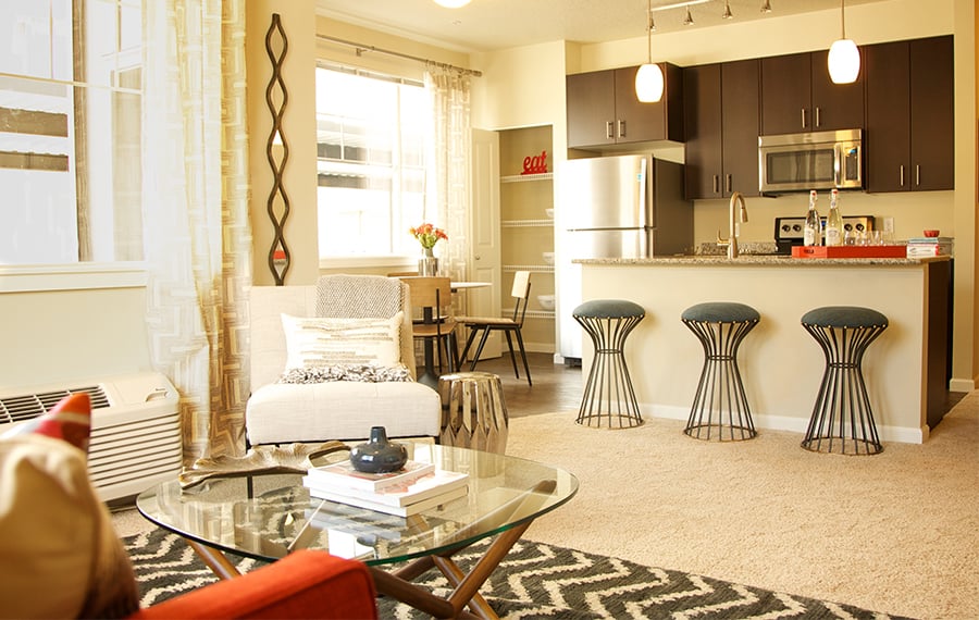 Victory Flats apartments in Cedar Hills - living area