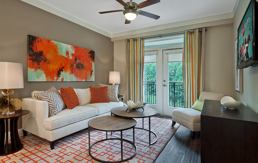 Marshall Park Apartments and Townhomes in Raleigh - Living Room
