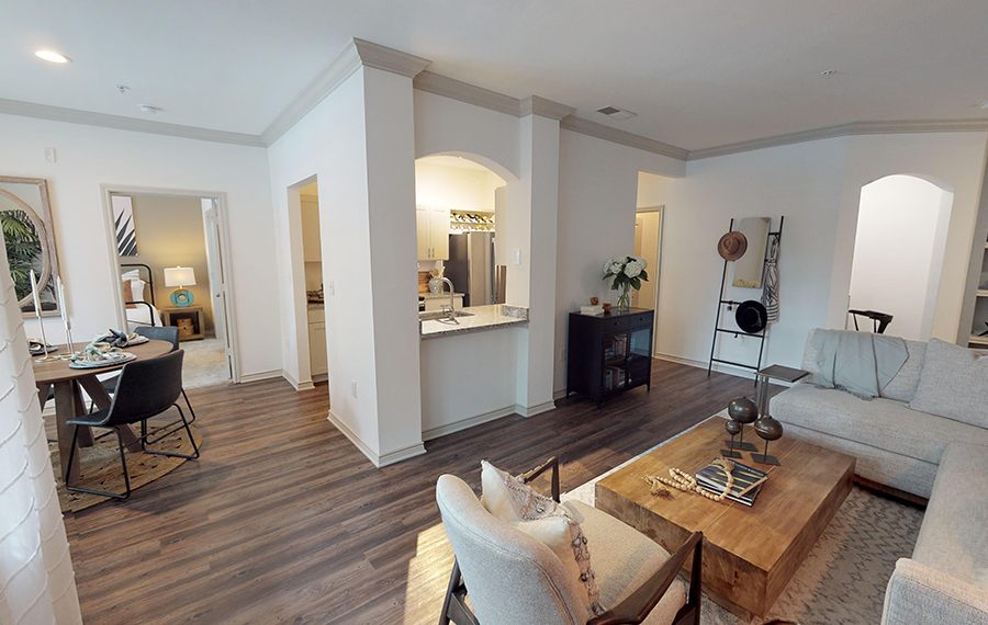 2 bedroom apartments in Charlotte - Promenade Park - Living Room