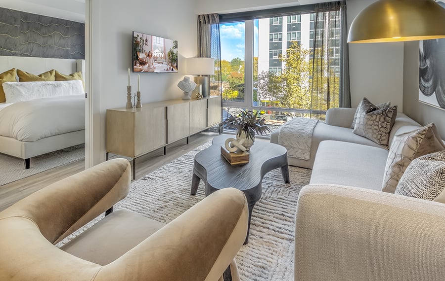 2 bedroom apartments in Bethesda, MD - The Camille Apartments Bethesda - Living Room