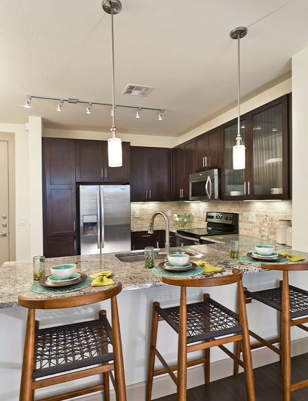 Citrine Apartments in Camelback - Kitchen with granite or quartz countertops