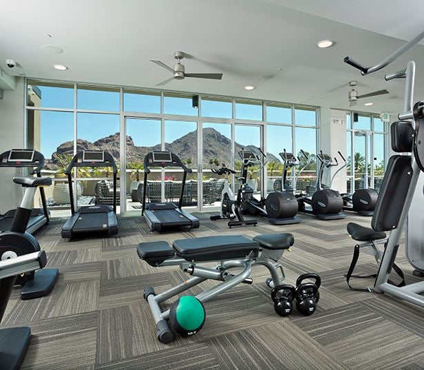 Citrine apartments near SkyHarbor Airport - Fully equipped fitness center and yoga studio